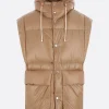 JIL SANDER recycled nylon oversize sleeveless down jacket