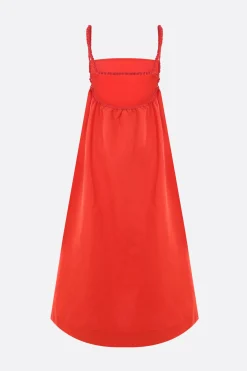 Women MOLLY GODDARD Reggie linen and cotton long dress