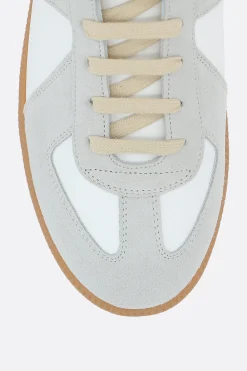 MAISON MARGIELA Replica smooth leather and suede sneakers