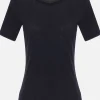 Women YOHJI YAMAMOTO rib jersey t-shirt