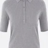 Women ACNE STUDIOS rib silk polo sweater
