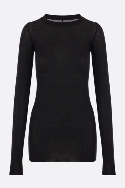 Women RICK OWENS ribbed jersey long-sleeved t-shirt