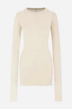 Women RICK OWENS ribbed jersey long-sleeved t-shirt