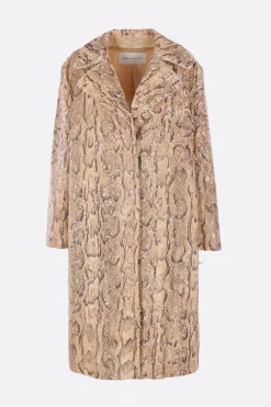 Women DRIES VAN NOTEN Ricca coat in sequinned cotton