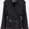 Women DRIES VAN NOTEN Risto short trench coat in cotton