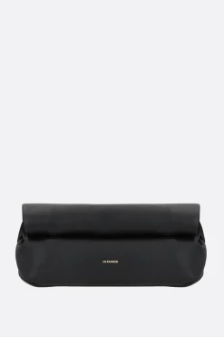Women JIL SANDER Rollup small smooth leather shoulder bag