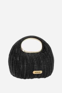 Women SACAI Round handbag in rattan