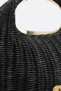 Women SACAI Round handbag in rattan