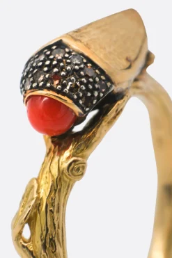 Women BIBI VAN DER VELDEN Rudolf Scarab 18k ring