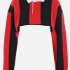 Women VAQUERA Rugby cropped sweatshirt in striped jersey