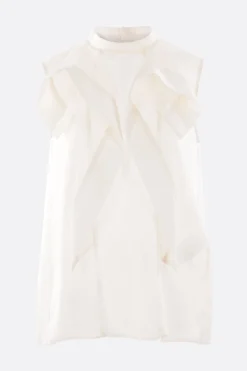 Women SACAI satin and chiffon sleeveless top