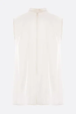 Women SACAI satin and chiffon sleeveless top