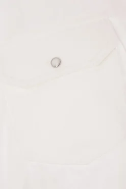 Women SACAI satin and denim oversized shirt