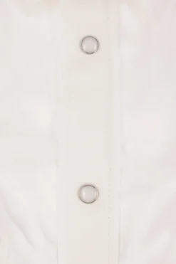 Women SACAI satin and denim oversized shirt
