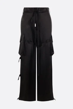 Women ANN DEMEULEMEESTER satin cargo trousers