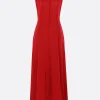 Women MARIA CALDERARA Scarlet long dress in cotton muslim