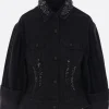 Women SIMONE ROCHA Sculpted cropped jacket in denim