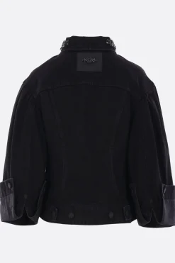 Women SIMONE ROCHA Sculpted cropped jacket in denim