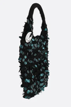 Women JW ANDERSON sequin mesh hobo bag