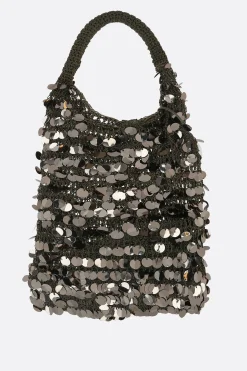 Women JW ANDERSON sequin mesh hobo bag