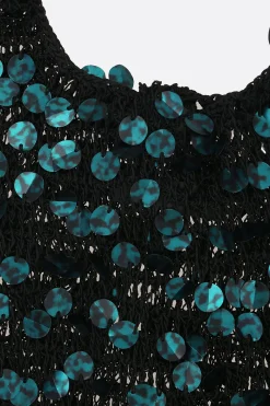 Women JW ANDERSON sequin mesh hobo bag