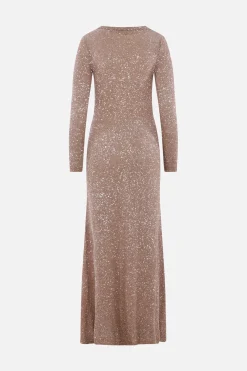 Women BALENCIAGA sequinned knit long dress