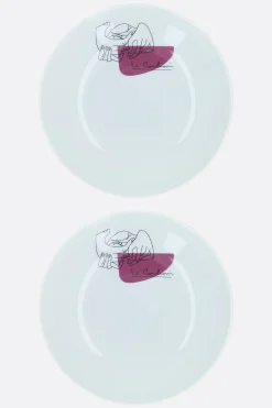 CASSINA Service Prunier: porcelain two soup plate set