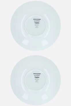 CASSINA Service Prunier: porcelain two soup plate set