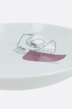 CASSINA Service Prunier: porcelain two soup plate set