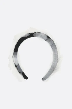 Women NICCOLÒ PASQUALETTI Sfocatura headband in velvet with sequins