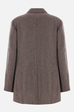 OUR LEGACY Sharp DB double-breasted jacket in linen and cotton