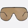 Women RICK OWENS Shield sunglasses in metal