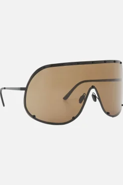 Women RICK OWENS Shield sunglasses in metal