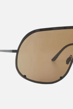 Women RICK OWENS Shield sunglasses in metal