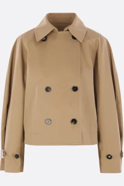 Women ALBERTO BIANI short trench coat in gabardine