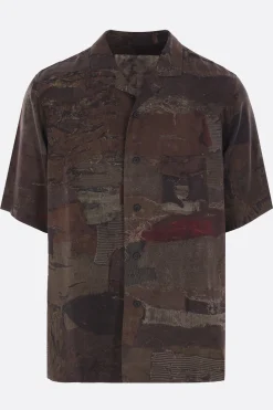 ZIGGY CHEN short-sleeve shirt in digital printed silk