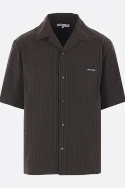 MAISON KITSUNÉ short-sleeve shirt in striped seersucker