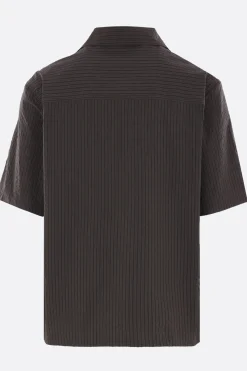 MAISON KITSUNÉ short-sleeve shirt in striped seersucker