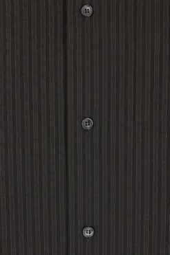MAISON KITSUNÉ short-sleeve shirt in striped seersucker