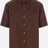 AURALEE short-slevee shirt in Finx cotton