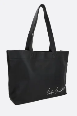 Women DISCORD YOHJI YAMAMOTO Signature tote bag in grainy leather
