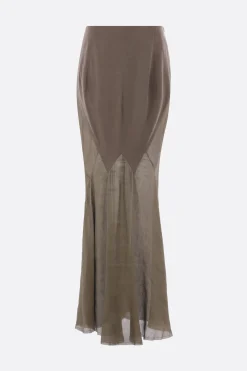 Women YEHUAFAN silk and linen mermaid skirt