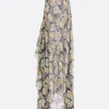 Women LOEWE silk sleeveless dress with Daffodil print