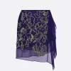 Women DRIES VAN NOTEN Sima midi skirt in chiffon with sequins