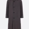 JIL SANDER single-breasted coat in technical taffetà