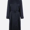 Women 10 CORSO COMO single-breasted envers satin trench coat