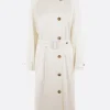 Women 10 CORSO COMO single-breasted envers satin trench coat