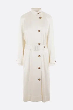 Women 10 CORSO COMO single-breasted envers satin trench coat