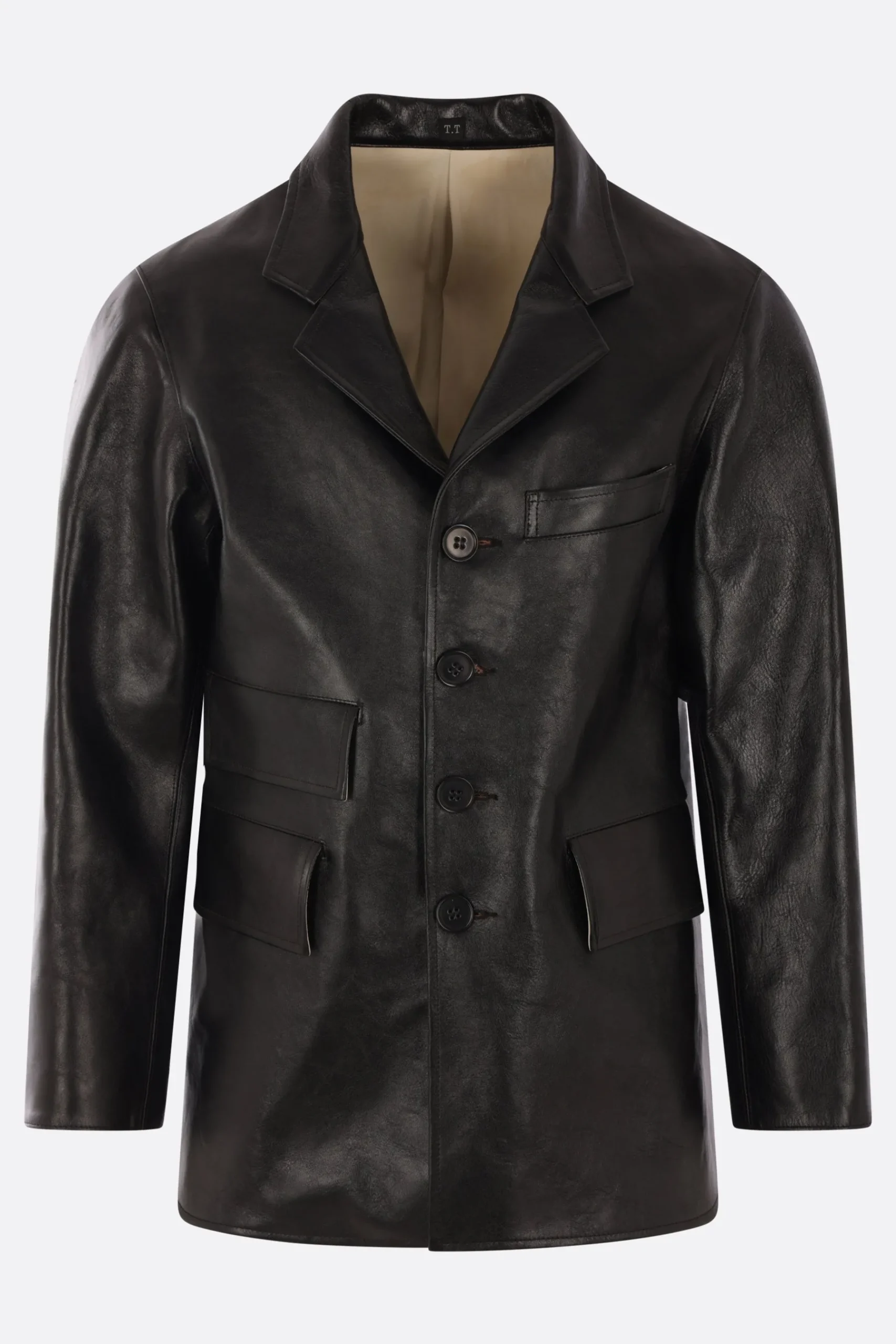 TAIGA TAKAHASHI single-breasted jacket in leather