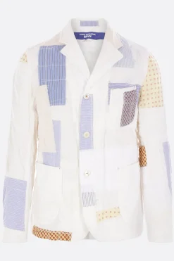 JUNYA WATANABE MAN single-breasted jacket in patchwork cotton